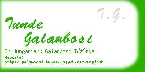 tunde galambosi business card